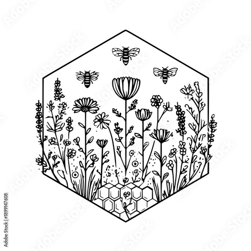 Buzzing through beauty a whimsical wildflower and bee garden design to brighten your day and share the love