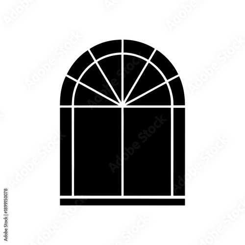 window in a white background