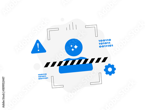 Deepfake detection technology secures digital identity using ai face scan layers for authenticity verification. Ai deepfake detection becomes critical for cybersecurity kyc platforms illustration