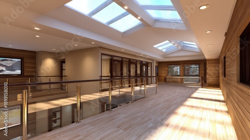 Evening industrial site with tall metallic silos, conveyor frames, and a gravel pile under a blue sky at dusk