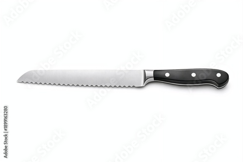 Wallpaper Mural Serrated Bread Knife Isolated on White Background Torontodigital.ca