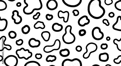 Abstract Action, Shapes, Graphic Design, Digital Art, White Background