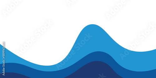 Sea waves layer vector background illustration. Sea beach vector illustration.