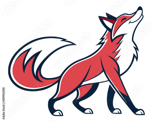 vector image of a fox