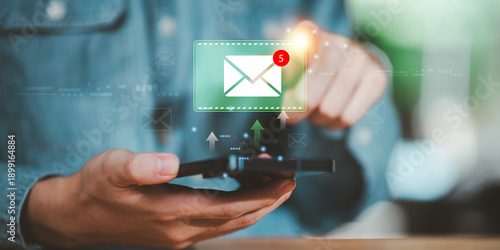 Wallpaper Mural The image emphasizes digital communication, email notifications, and real-time updates, representing how users interact with modern inbox systems in business and personal contexts. Torontodigital.ca