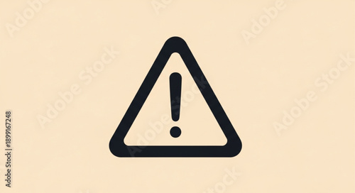 Black warning sign with exclamation mark inside a triangle.