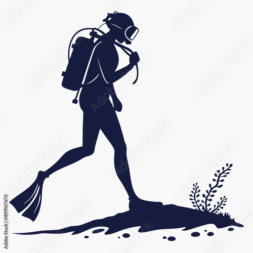 Scuba diver silhouette