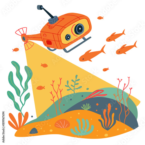 Underwater exploration with a submarine