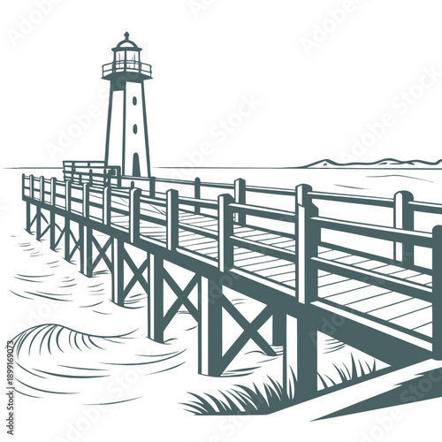 Lighthouse on a pier