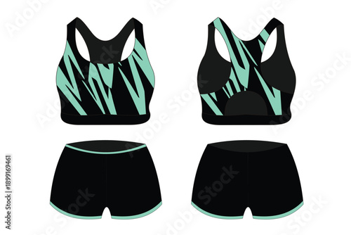 Red and Black Sport Jersey Template Design.