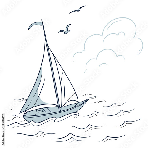 Sailboat on calm waters