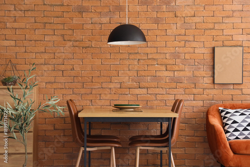 Stylish interior of light d...