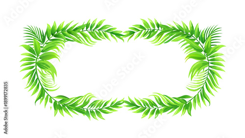 Tropical fern frame