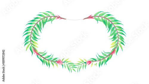 Floral heart wreath