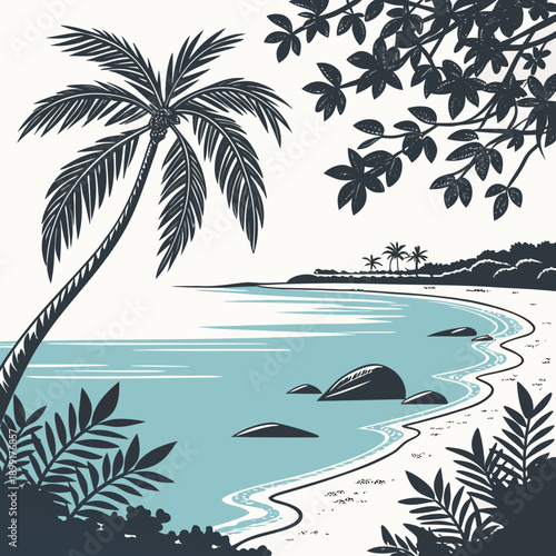Tropical beach landscape