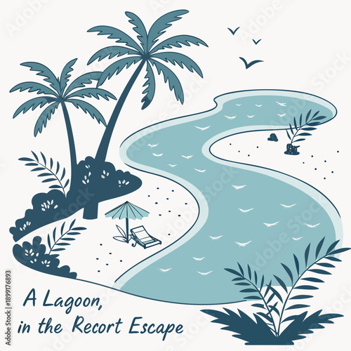 A lagoon in the resort escape