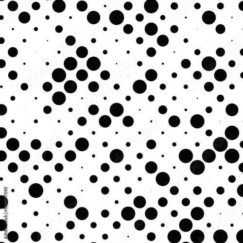 Dots pattern. Black and white seamless dotted background. Vektor illustration eps 10