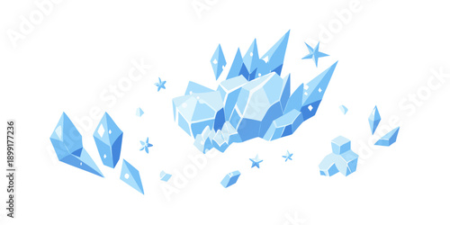 Ice crystals illustration