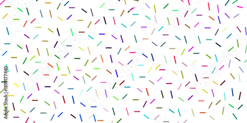 Simple Sprinkle Seamless Pattern. Colorful donut or cake glaze with sprinkle topping. Vector Illustration in scandinavian style. EPS 10