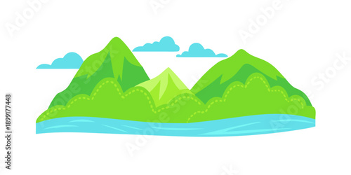 Lush green mountain landscape