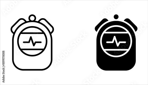 pedometer icon set. walking indicator. Fitness tracker. Digital sports on white background