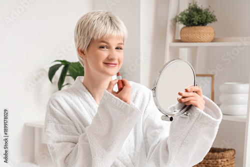 Young woman with short hair...