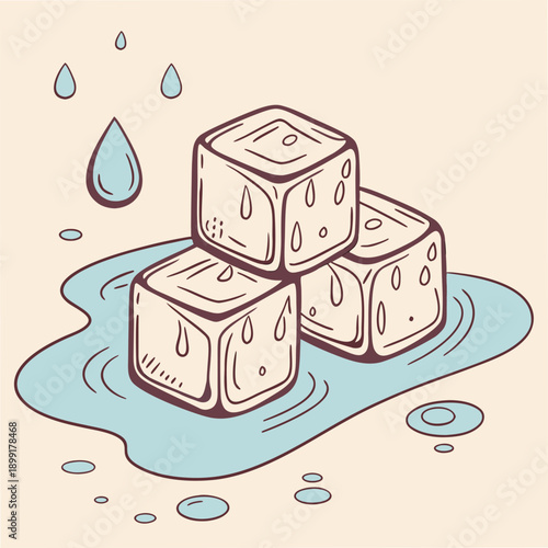 Ice cubes illustration