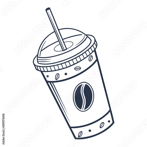 Iced coffee in a disposable cup