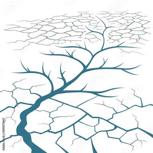 Dry riverbed illustration