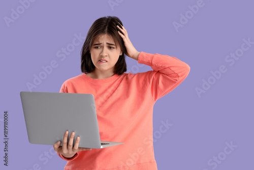 Beautiful young stressed wo...