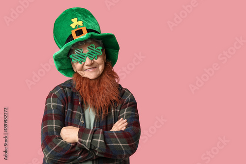 Senior woman in leprechaun ...