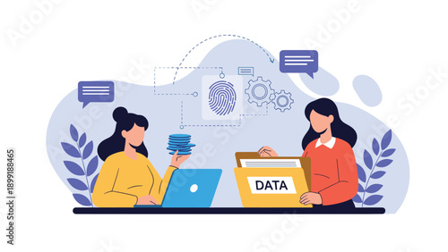 Security experts manage sensitive personal data and financial information while using biometric fingerprint authentication.