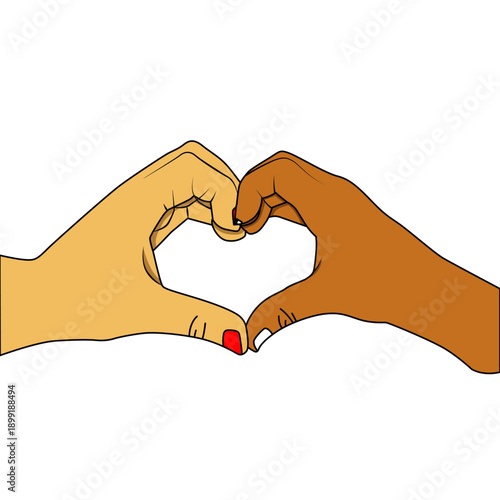 Romantic Couple Two Hand Love Heart Shape Vector Art , Propose Day, Promise Day, Valentines Day PNG Transparent Background.