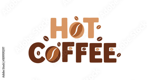 A steaming hot coffee cup with beans on a saucer on a table indoors.