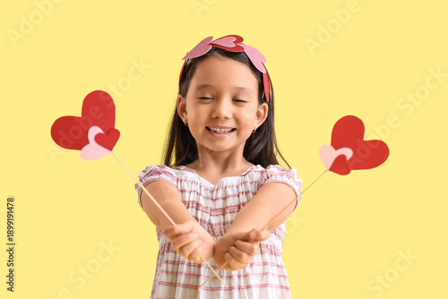 Cute little Asian girl with...