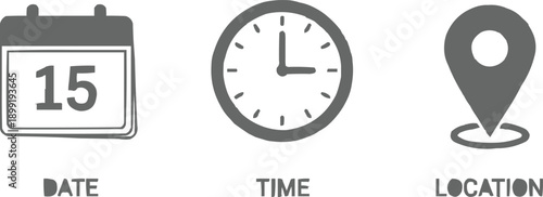 A black vector illustration of a clock face symbolizing the countdown