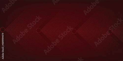 Abstract red neon arrow light glow background. Futuristic cyber laser line motion banner for casino. Dynamic techno perspective beam 3d graphic design. Cool party power and energy boost led tunnel