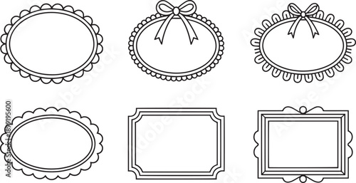 Collection of decorative ornamental frames and borders