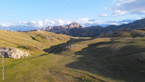 rocky mountain peaks. mountain plateau