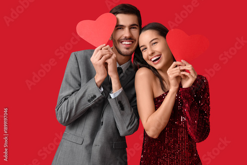 Beautiful young couple with...