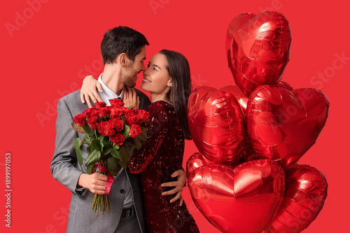 Beautiful young couple with...