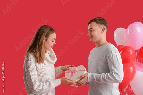 Lovely couple with gift box...