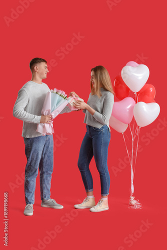Lovely couple with bouquet ...