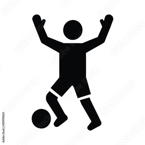 football player silhouette icon