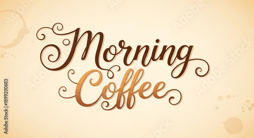 A warm morning coffee setup on a rustic wooden table with a steaming cup and saucer surrounded by sweet treats and a vase with fresh flowers in a cozy indoor environment.