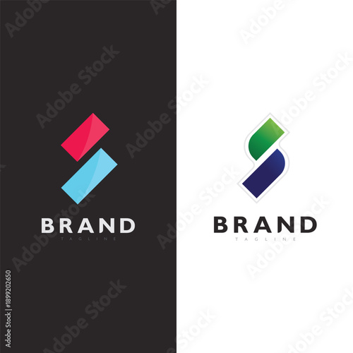 Abstract Letter S Logo Symbol Elegant Concept For Corporate Branding Design