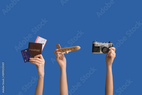 Female hands with photo cam...
