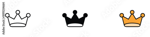 Crown icon vector. Royal premium, King queen luxury symbol. Vector illustration.