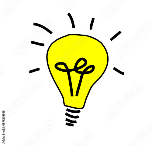 Yellow Light bulb on various