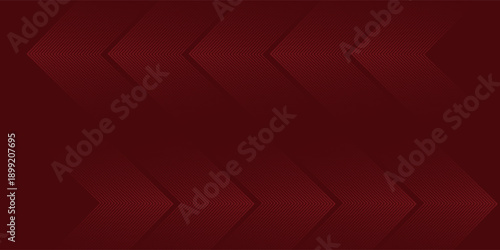 Abstract red neon arrow light glow background. Futuristic cyber laser line motion banner for casino. Dynamic techno perspective beam 3d graphic design. Cool party power and energy boost led tunnel